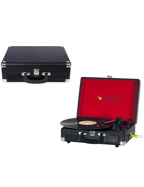 Sunstech PXR6SBTBK – Tourne-Disque Portable (Bluetooth, USB, MP3)