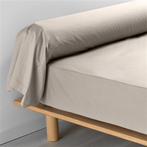 Taie de traversin 85 x 185 cm percale uni 78 fils percae +p. bourdon Lin