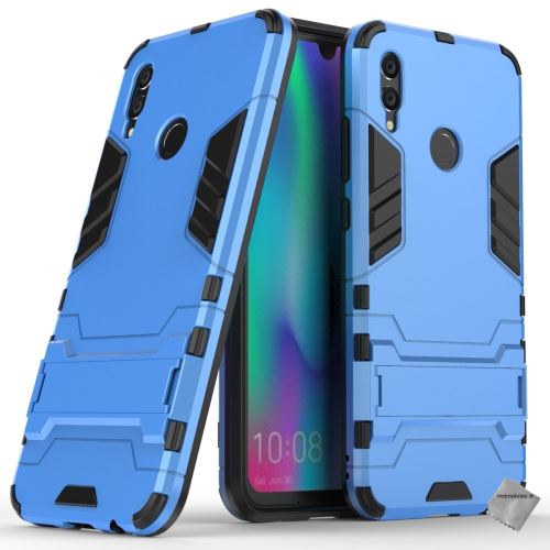 Housse etui coque rigide anti choc pour Huawei P Smart (2019) avec verre trempe - BLEU CLAIR