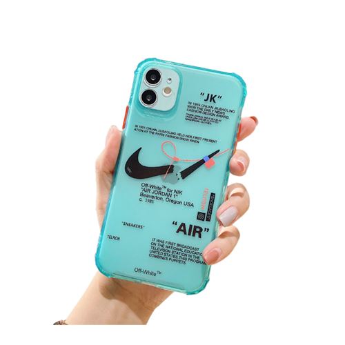 Coque en TPU pour iPhone 12 Pro Max créative Logo de Nike- vert clair