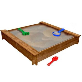 vidaXL Bac à Sable Carré Aire de Jeux pour Enfants Junior Jardin Patio Bois 41658 - 1