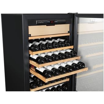 Cave Multi-fonctions (3-températures), Oxygen ArteVino, porte vitrée noire et coffre noir