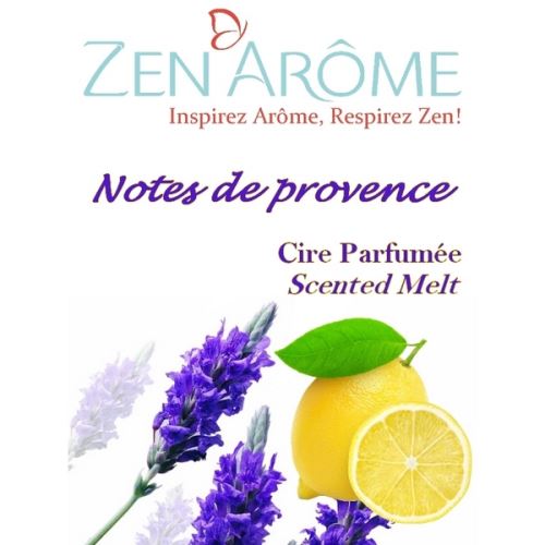 Cire parfumée senteur notes de provence - blanc