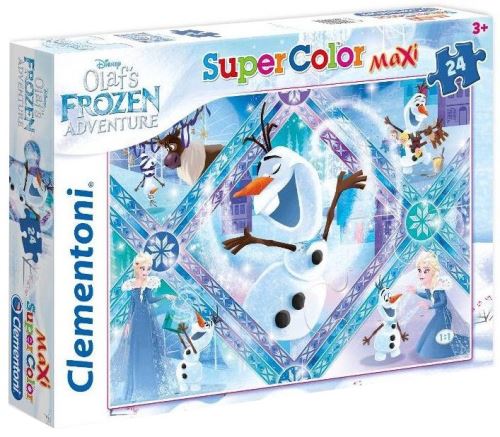 Clementoni supercolor maxi puzzle puzzle congelé 24 pièces
