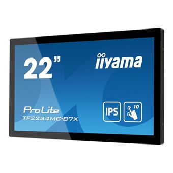 iiyama ProLite TF2234MC-B7X - Écran LED - 22" (21.5" visualisable) - cadre ouvert - écran tactile - 1920 x 1080 Full HD (1080p) @ 60 Hz - IPS - 350 cd/m² - 1000:1 - 8 ms - HDMI, VGA, DisplayPort - noir