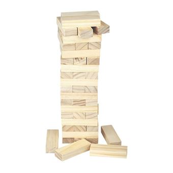 Jeu de Jenga Tour d'équilibre en bois Jeu d'adresse 51 pcs Enfant 5 ans +.  - Jeu d'adresse - Achat & prix