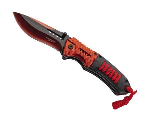 herbertz - 585012 - couteau herbertz abs noir/alu rouge 12cm inox + cordon