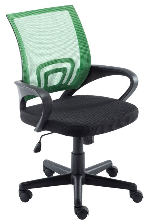 Chaise de Bureau Genius avec Dossier en Maille et Piètement à 5 roulettes - Couleur Vert