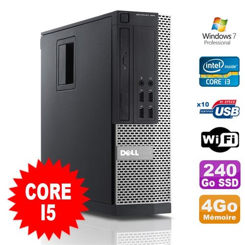 Acheter Pc dell optiplex 990 sff i5-2400 3.1ghz 4go disque 240go ssd dvd wifi w7 État correct - 179,00 € Pc dell optiplex 990 sff i5-2400 3.1ghz 4go disque 240go ssd dvd wifi w7 État correct - Dell reconditionné disponible sur Fnac