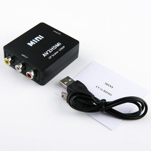 Mini Adaptateur Convertisseur Hdmi vers Rca/ Rca vers Hdmi 1080p+Cable