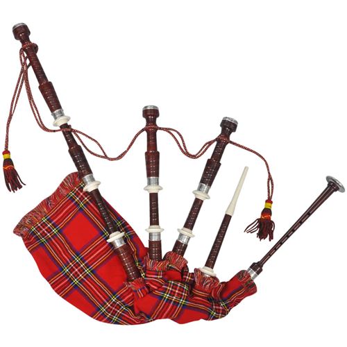 Great Highland Doedelzak Royal Steward Tartan rood