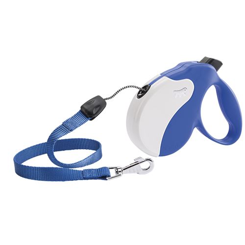 Comparer les prix de Laisse rétractable pour chiens AMIGO CORD SMALL, cordon rétractable, 5 mètres, max 15 kg, Bleu