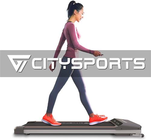 Citysports Tapis de course électrique pliable vitesse réglable écran LCD noir