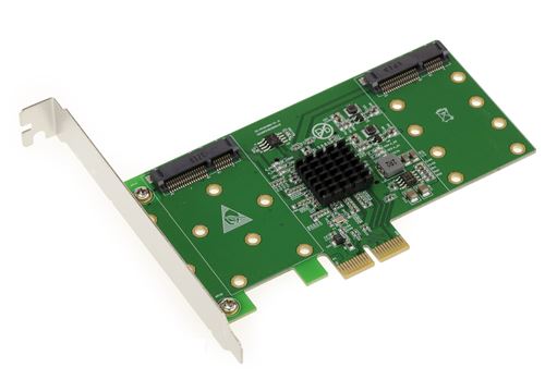 Carte contrôleur PCIe mSATA 3.0 - 4 PORTS - RAID 0 / 1 / 10 - CHIPSET MARVELL 88SE9230