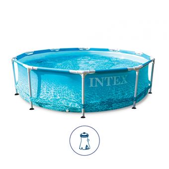 Piscine tubulaire Intex Océan Ronde Bleu 3,05 x 0,76 m avec l’épurateur à cartouche inclus