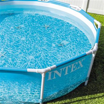 Piscine tubulaire Intex Océan Ronde Bleu 3,05 x 0,76 m avec l’épurateur à cartouche inclus