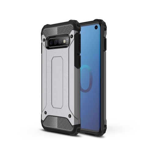 Coque en TPU armure de protection hybride gris pour votre Samsung Galaxy S10