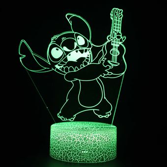 Lampe 3D Stitch / Veilleuse 7 couleurs