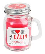 1 Mini Bougie Parfumee Forme Mason Jar Vanille Des Iles Je T Aime Love Deco