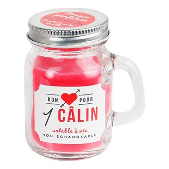 1 Mini Bougie Parfumee Forme Mason Jar Vanille Des Iles Je T Aime Love Deco