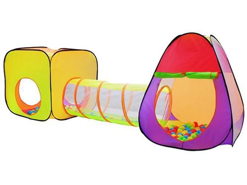 Tunnel IGLOO et tente + 200 balles pour enfant jeu