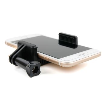 DURAGADGET Kit Complet d'accessoires 11 pcs (Harnais Poitrine, tête,  Fixation Surf etc.) + Support téléphone pour Smartphones (jusqu'à 8,9 cm de  Largeur) - Caméra sport