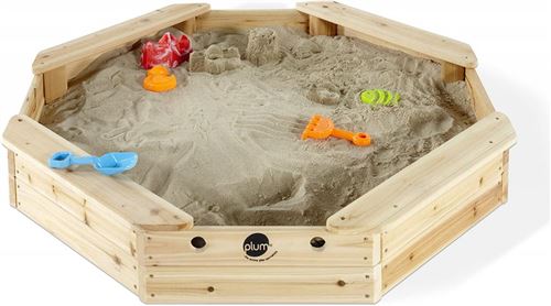 Plum - Bac à sable en bois avec 4 bancs intégrés