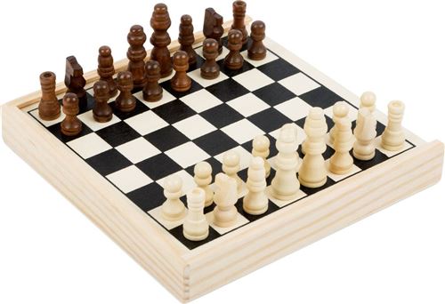 Jeu d'échecs en bois format voyage - 11209