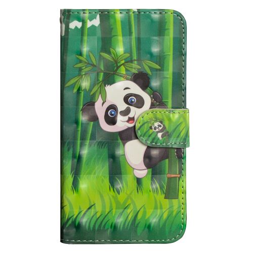 Etui en PU Décoration par points lumineux panda pour votre Motorola Moto G7 Power