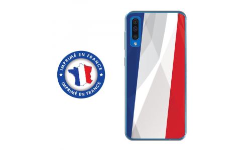 Coque souple pour Samsung Galaxy A50 avec impression Motifs drapeau de la France