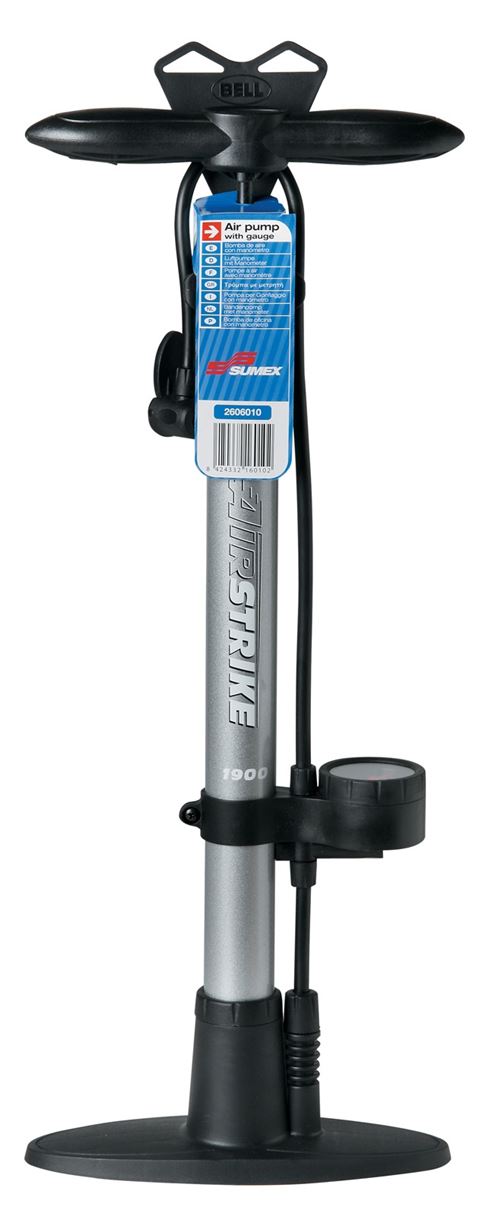 Car Plus la pompe avec de l'acier manomètre argent 58cm / noir