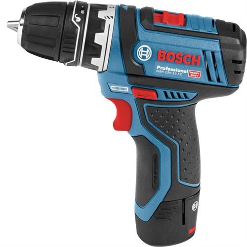 Perceuse visseuse BOSCH GSR12V-15FC Flex - 2 batteries 2Ah, chargeur, coffret - 06019F6001