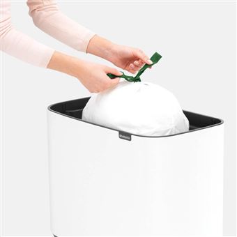 Touch Bin sur pieds 36 l blanc Code R - Brabantia - Blanc - Plastique
