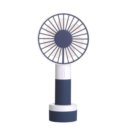 ventilateur LED lumières colorées poche portable silencieux mini USB recharge Bleu