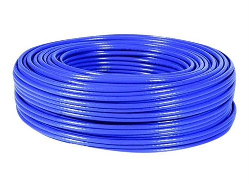 generic - Câble en vrac - 100 m - paire torsadée écrantée (F/UTP) - CAT 6a - sans halogène, bloqué - bleu