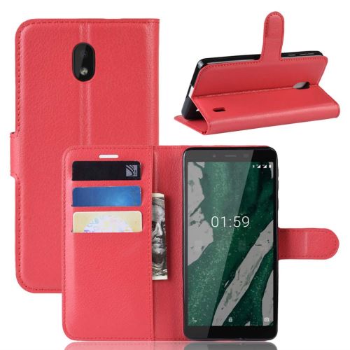 Etui Housse Portefeuille Pour Nokia 1 Plus - Rouge
