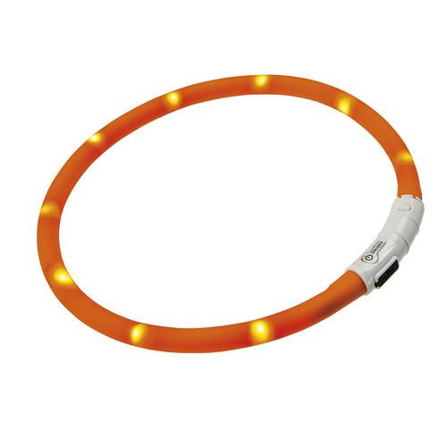 Sur-collier clignotant silicone s&eacute;curit&eacute; chiens NIGHT OVER-COLLAR