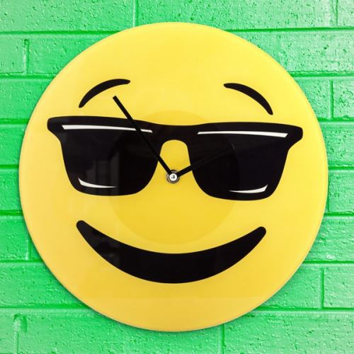 Horloge Murale émoji Cool - Emoticone smiley
