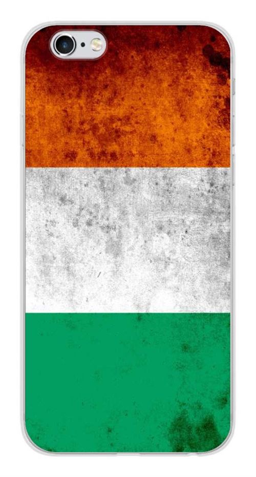 Coque en silicone imprimée compatible iPhone 6 iPhone 6S Drapeau Côte d'Ivoire