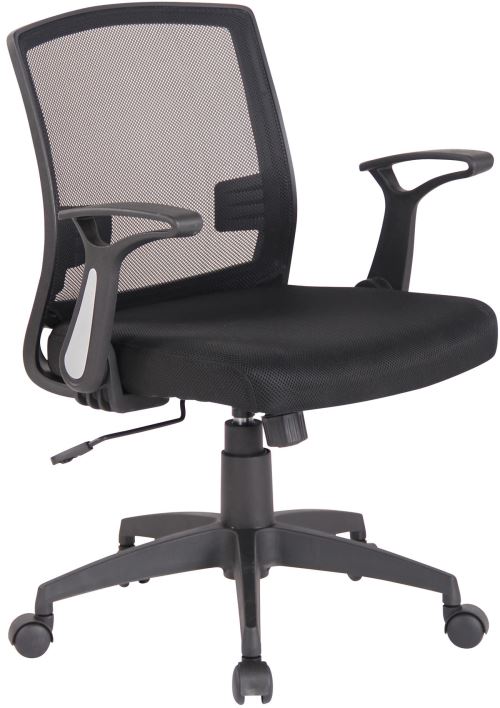 CLP Chaise de bureau Renton avec dossier en maille filet  Noir / Noir