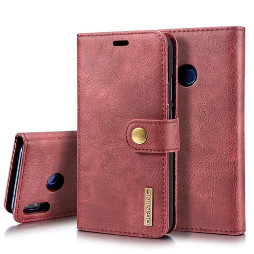 Etui en PU amovible 2-en-1 fractionnée rouge pour votre Huawei P20 Lite/Nova 3e