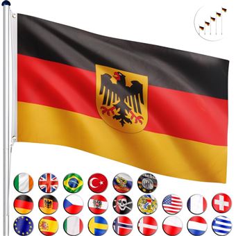 Aigle FLAGMASTER® Grands Drapeaux plusieurs pays au choix barres incluses pour régla 