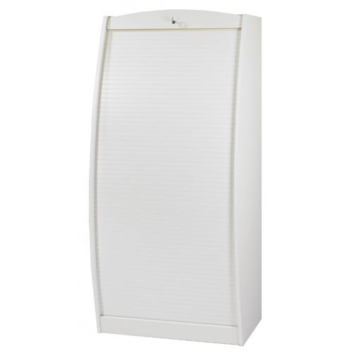 Armoire Informatique Galbée 80 cm - Coloris: Blanc
