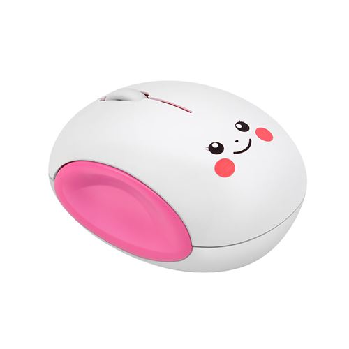 Souris de jeu sans fil PortableMini 2.4G avec récepteur pour ordinateur portable de bureau - Rose