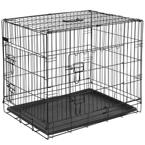 Comparer les prix de @Pet Caisse de transport pour chien 63x44x50,5 cm Métal Noir