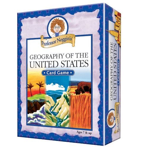 Professeur Noggins Géographie des États-Unis - Un jeu de cartes éducatif pour les enfants