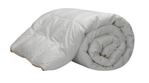 Pikolin home - Couette naturelle en plumes doies 98% anti-acariens, housse en satín de coton, 200 g/m². 240x280 cm - Lit double adulte