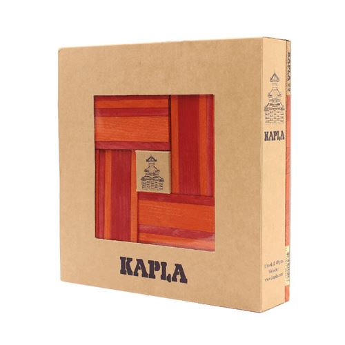 Livre coffret rouge - orange de planchettes Kapla