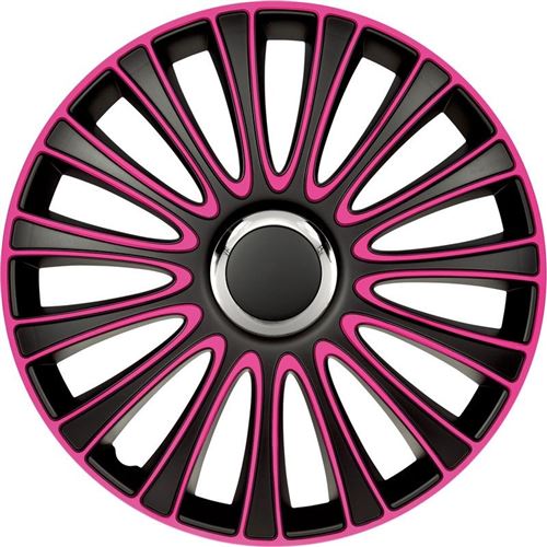 AutoStyle moyeux LeMans 16 pouces ABS noir / rose lot de 4