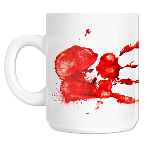 Grindstore - Tasse BLOODY HAND (Taille unique) (Blanc) - UTGR238